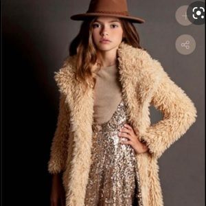 Girls Joyfolie Orla coat in ivory